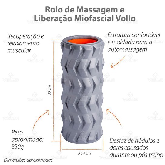 Rolo de Massagem Liberação Miofascial Vollo