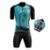 Roupa de Ciclismo Masculino - Camisa e Bermuda De Gel Bike Slim Profissional Mtb - Azul