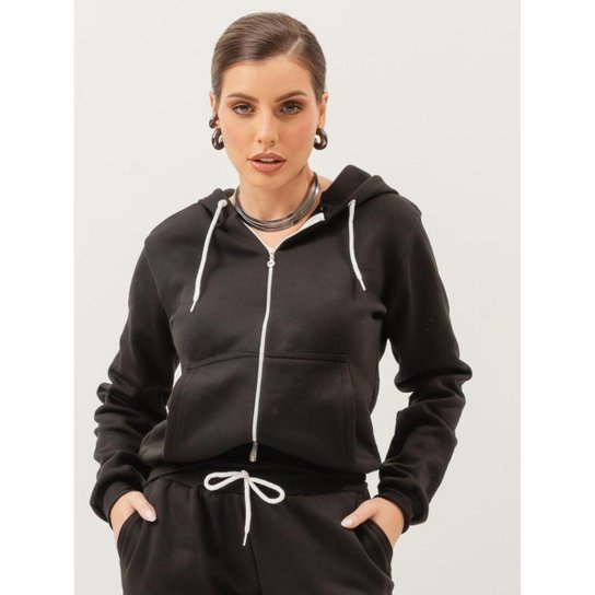 Roupa de Frio Conjunto Moletom Calça Blusa Agasalho Abrigo Manga comprida