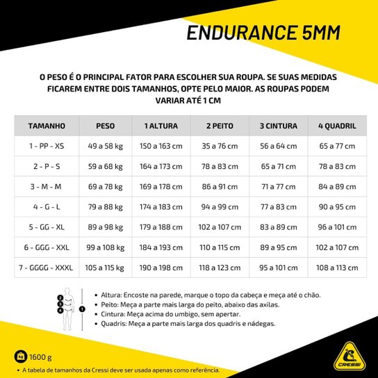 Roupa de Neoprene para Mergulho Cressi Endurance 5.0