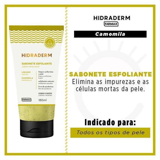 Sabonete Líquido Esfoliante Hidraderm - Camomila 180ml