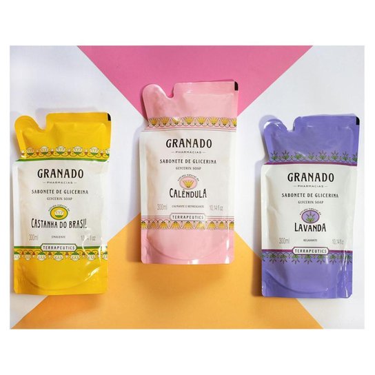 Sabonete Líquido Granado - Terrapeutics Castanha Do Brasil Refil 300Ml