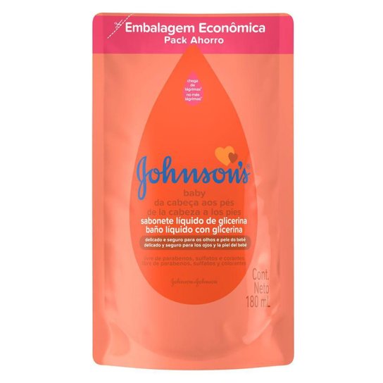 Sabonete Líquido Refil Johnson’s - Da Cabeça aos Pés 180ml