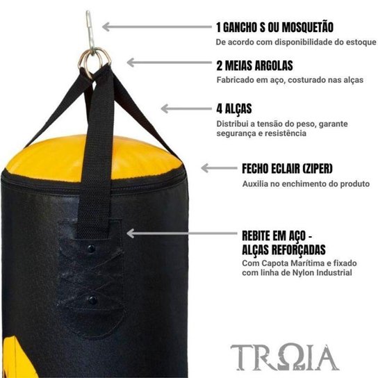 Saco de Pancada Profissional 160x100 Troia Sport Vazio