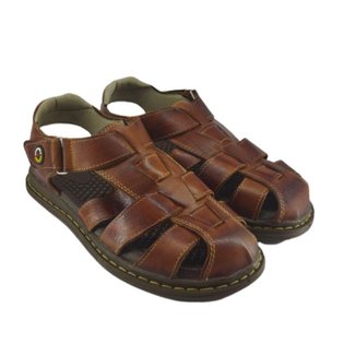 Sandalia  Chinelo Couro muito confortável Confortavel Ortopédico cor
