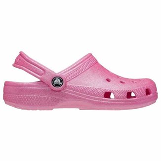 SANDALIA CLASSIC GLITTER CLOG 206993-6XE - ROSA/PRETO 33