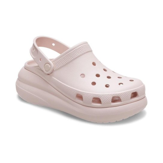 Sandália crocs classic crush platform clog quartz