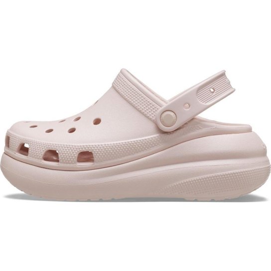 Sandália crocs classic crush platform clog quartz