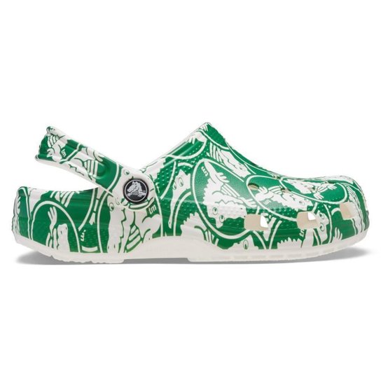 Sandália Crocs Classic Duke Print Clog K Green Ivy