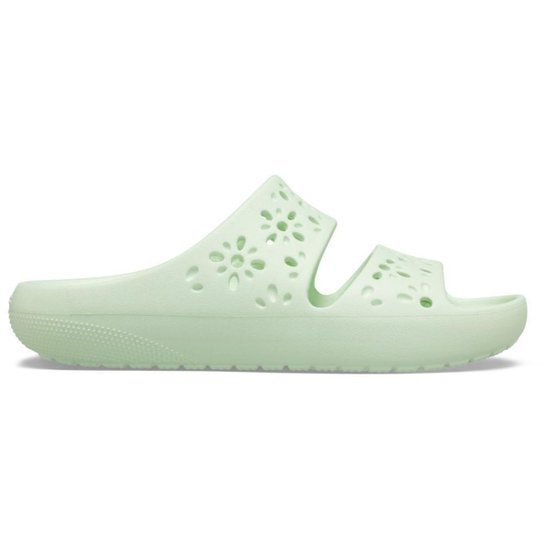 Sandália crocs classic floral cut out sandal jade tint