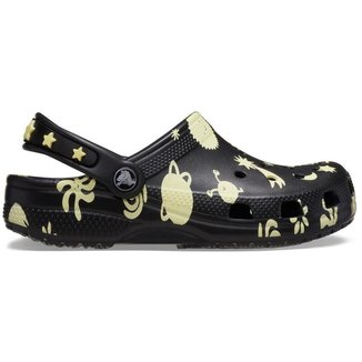 Sandália Crocs Classic Glow Space Clog K Black