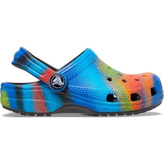 Sandália Crocs Classic Infantil Spray Dye Clog