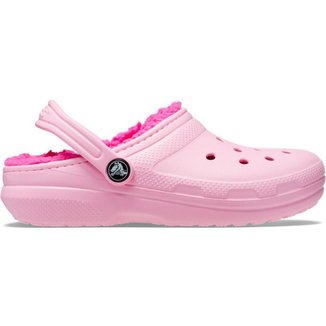 Sandália Crocs Classic Lined Infantil Flamingo Menina