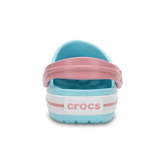Sandália crocs crocband clog kids ice blue/white