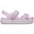 Sandália crocs crocband cruiser sandal t ballerina/lavender - Rosa+Lilás
