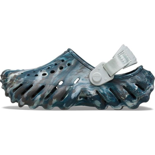 Sandália crocs echo marbled clog black sand/multi