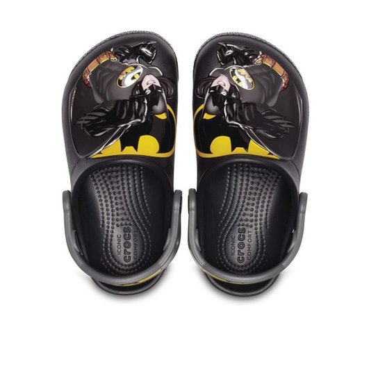 Sandália crocs fun lab batman clog infantil   black