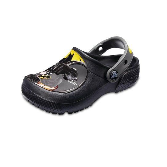 Sandália crocs fun lab batman clog infantil   black