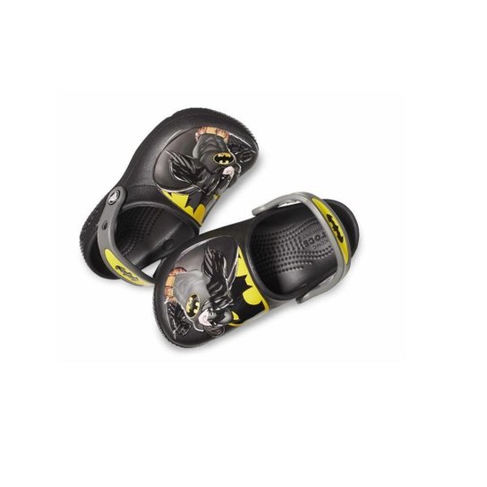 Sandália crocs fun lab batman clog infantil   black