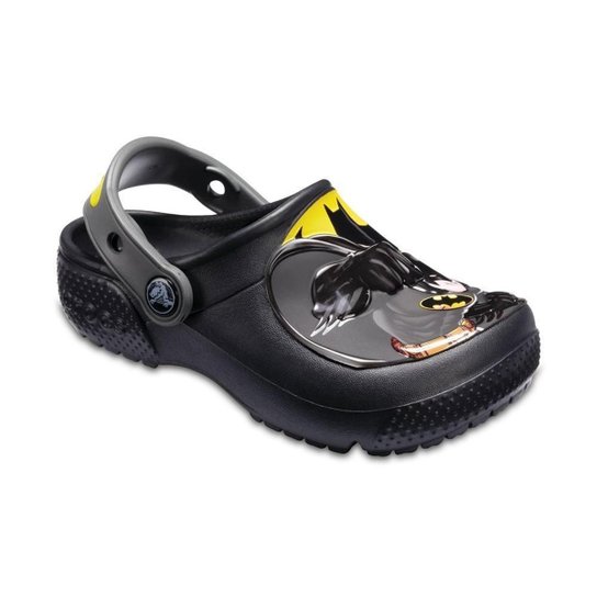 Sandália crocs fun lab batman clog infantil   black