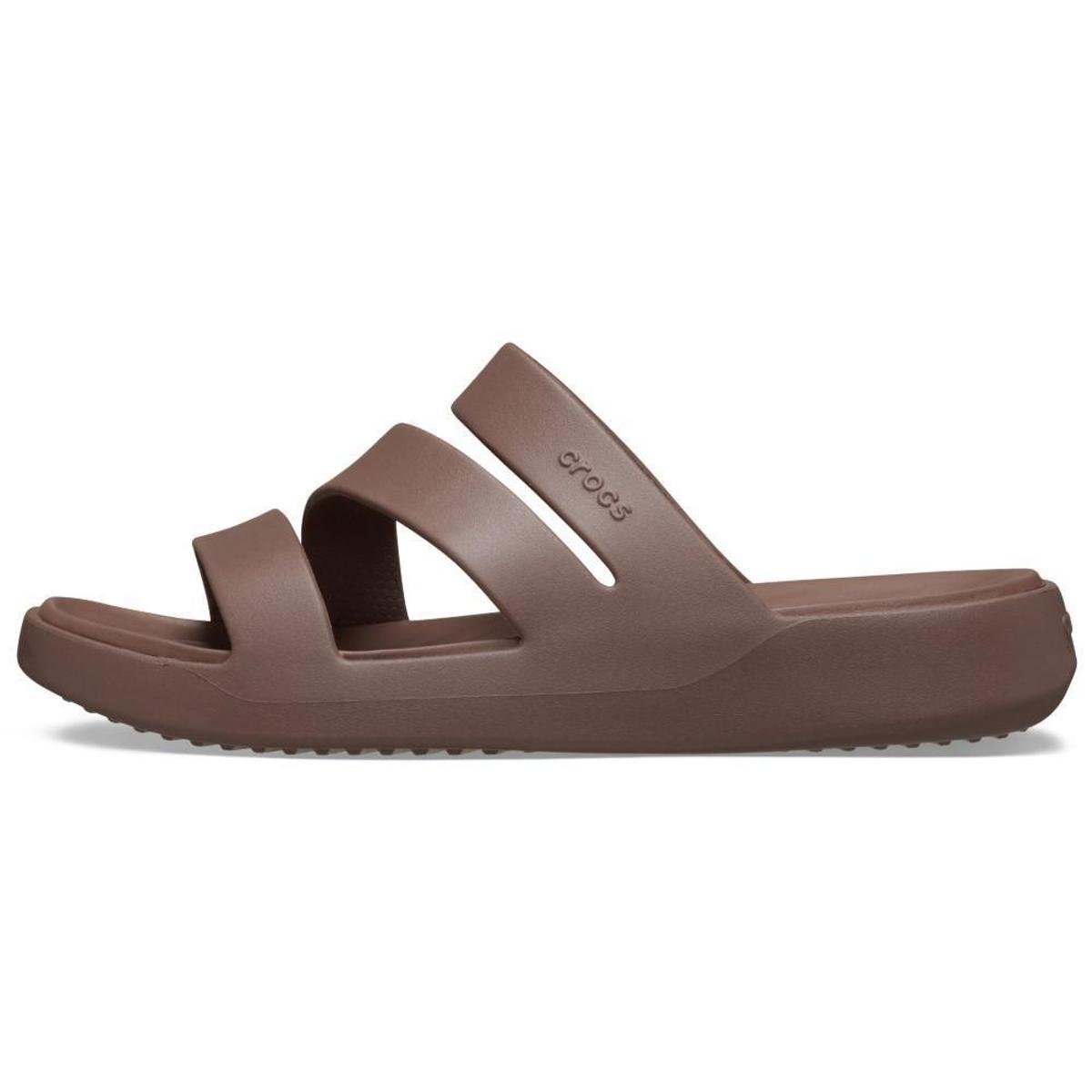 Sandália crocs getaway strappy truffle | Allianz Parque Shop