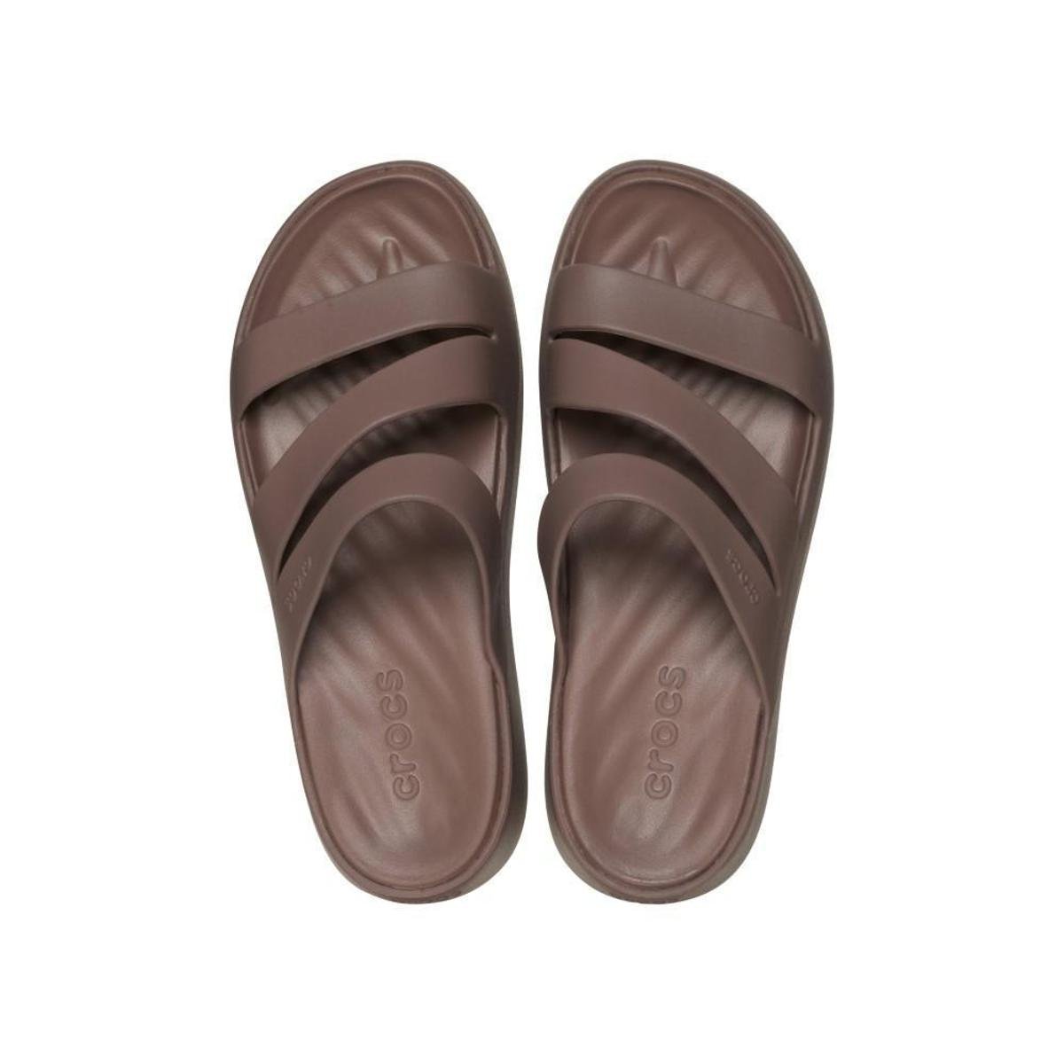 Sandália crocs getaway strappy truffle | Allianz Parque Shop
