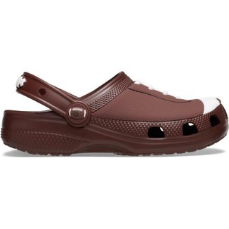 Sandália Crocs Infantil Classic Bola Futebol Americano T Dark Clay