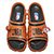 Sandália Crocs NBA Echo Slide Masculina - Laranja