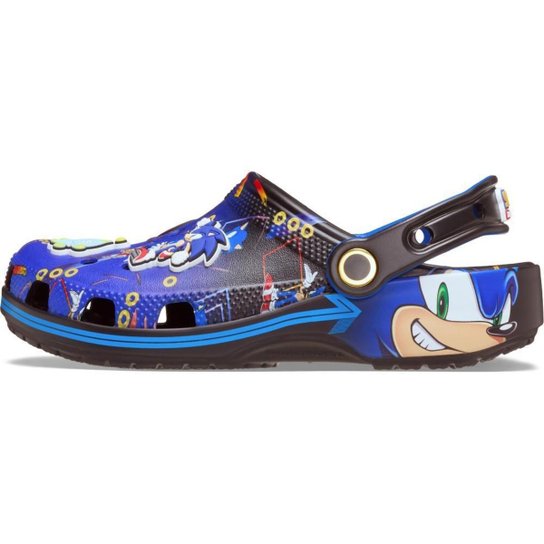 Sandália crocs sonic print classic clog k multi