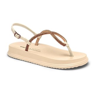 Sandália Papete Feminina Dakota Y6241 Flatform Strass