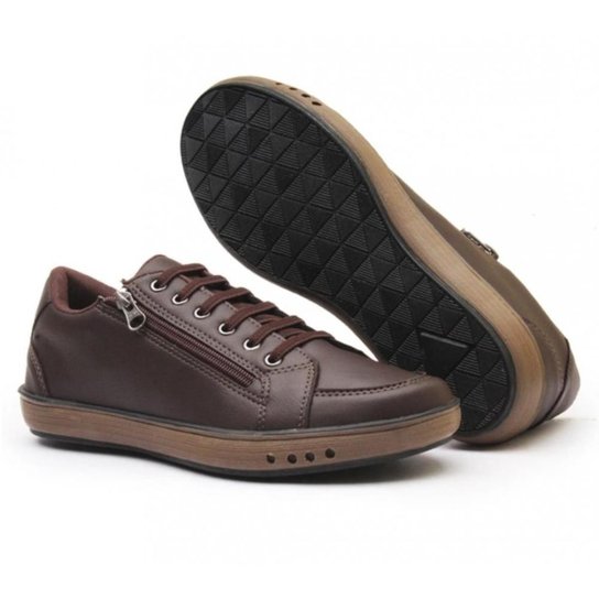 Sapatênis Casual Com Detalhe De Zíper Masculino Estilo e Conforto