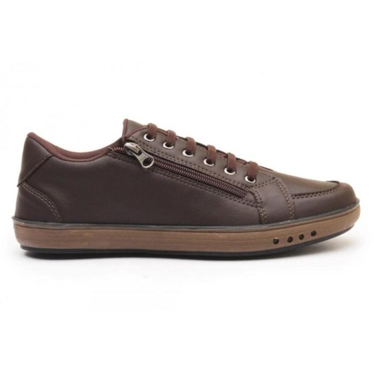 Sapatênis Casual Com Detalhe De Zíper Masculino Estilo e Conforto
