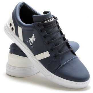 Sapatenis Masculino Branco Tênis Casual Polo Para Dia a Dia Original
