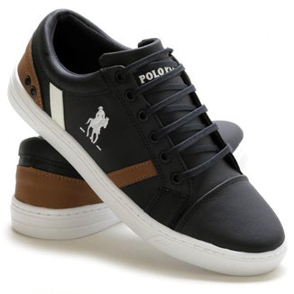Sapatenis Masculino Branco Tênis Casual Polo Para Dia a Dia Original