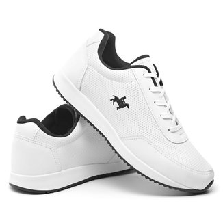 Sapatenis Masculino Branco Tênis Casual Polo Vili para Dia a Dia