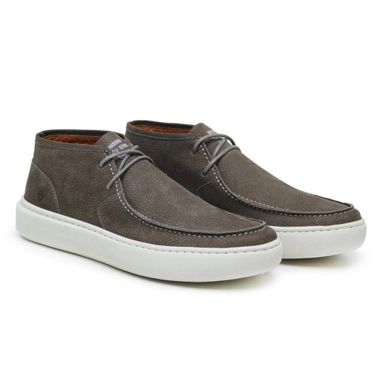 Sapatenis Masculino Casual Estilo Bota Couro Legitimo Conforto