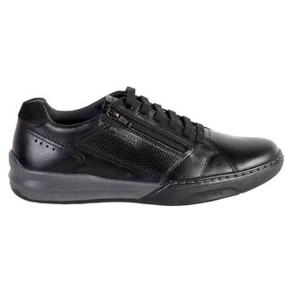 Sapatenis Masculino Com Ziper Pegada 111002 Preto 38