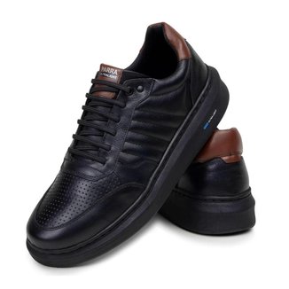 Sapatenis Masculino Couro 100% Legitimo Moderno Casual Detalhado Sola Alta Confortável Macio