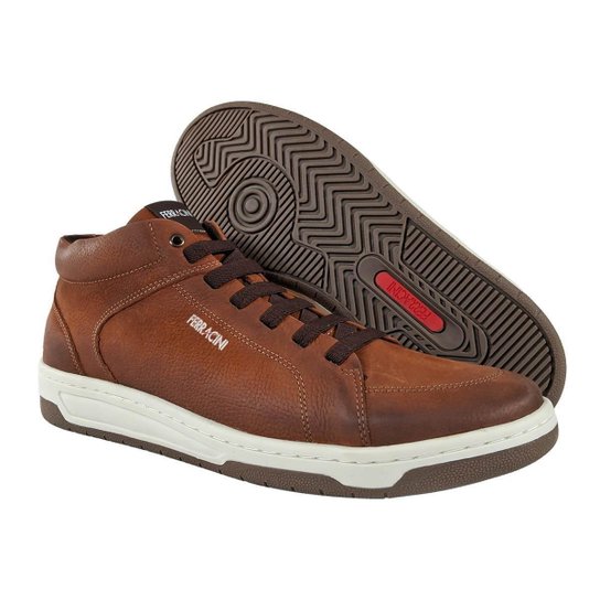 Sapatênis Masculino Ferracini Vox Cano Médio em Couro