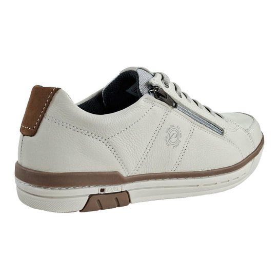 Sapatênis Masculino Pegada Basic Em Couro Com Zíper