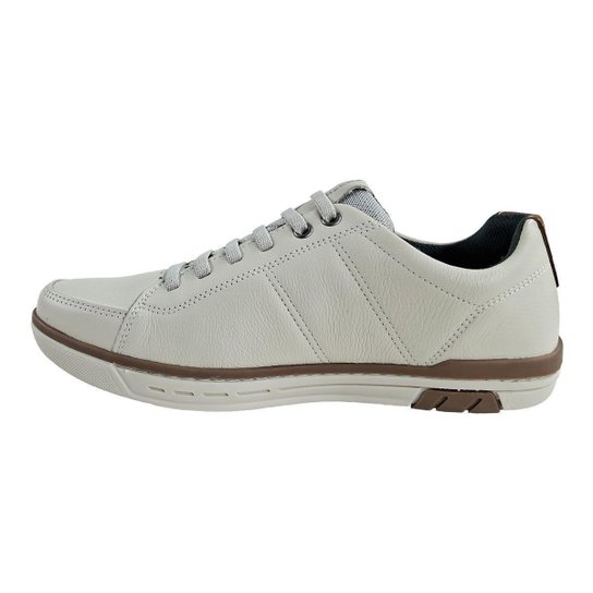 Sapatênis Masculino Pegada Basic Em Couro Com Zíper