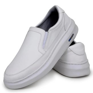 Sapatenis Mocassim Masculino Slip On Em Couro 100% Legitimo Tenis Calçar Facil Parra Boots