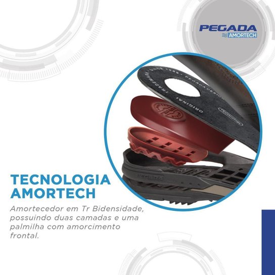 Sapatênis Pegada Casual Couro Legitimo Amortecedor e Zíper