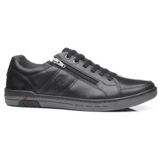 Sapatênis Pegada Masculino Stretch Couro Zíper 119313
