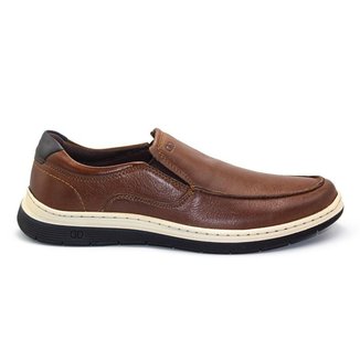 Sapatênis Slip On De Couro Democrata Masculino Easy Leave 245201