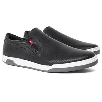 Sapatênis Slip On Ferracini 24h Casual Masculino Couro Calce Fácil 7051-267