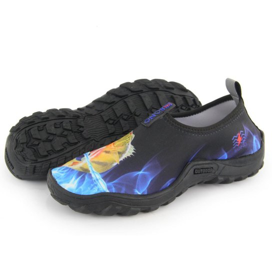 Sapatilha Náutica Aquática Neoprene Bono Tênis Híbrido Pesca Canoagem Cachoeira Trilha Praia