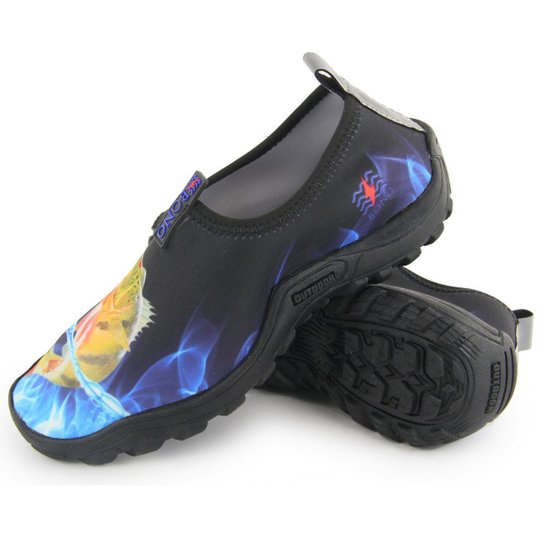 Sapatilha Náutica Aquática Neoprene Bono Tênis Híbrido Pesca Canoagem Cachoeira Trilha Praia