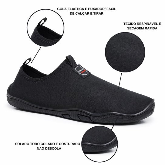 Sapatilha Nautica Hibrida Aquática P/ Piscina Pesca Caiaque Unissex