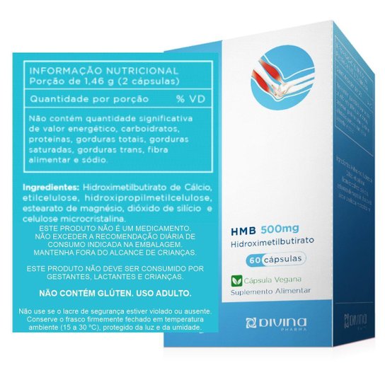 SARCOLIV HMB HIDROXIMETILBUTIRATO 500MG 60 CAPSULAS - DIVINA